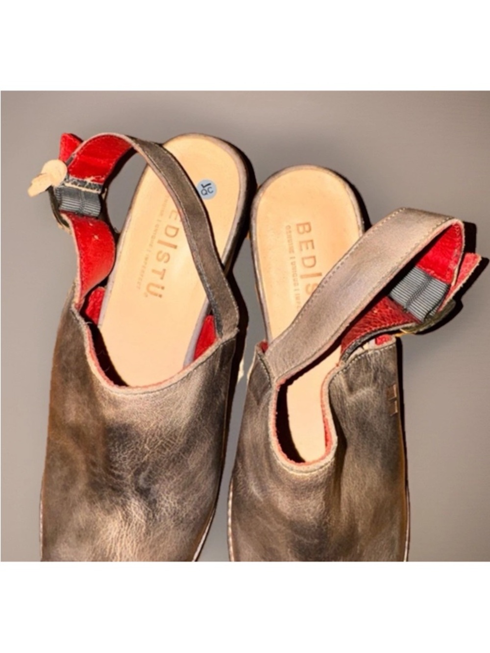 NWT Bed Stu Sierra Women's 8 Distressed Leather Slingback Block Heel Sandal - Picture 10 of 10
